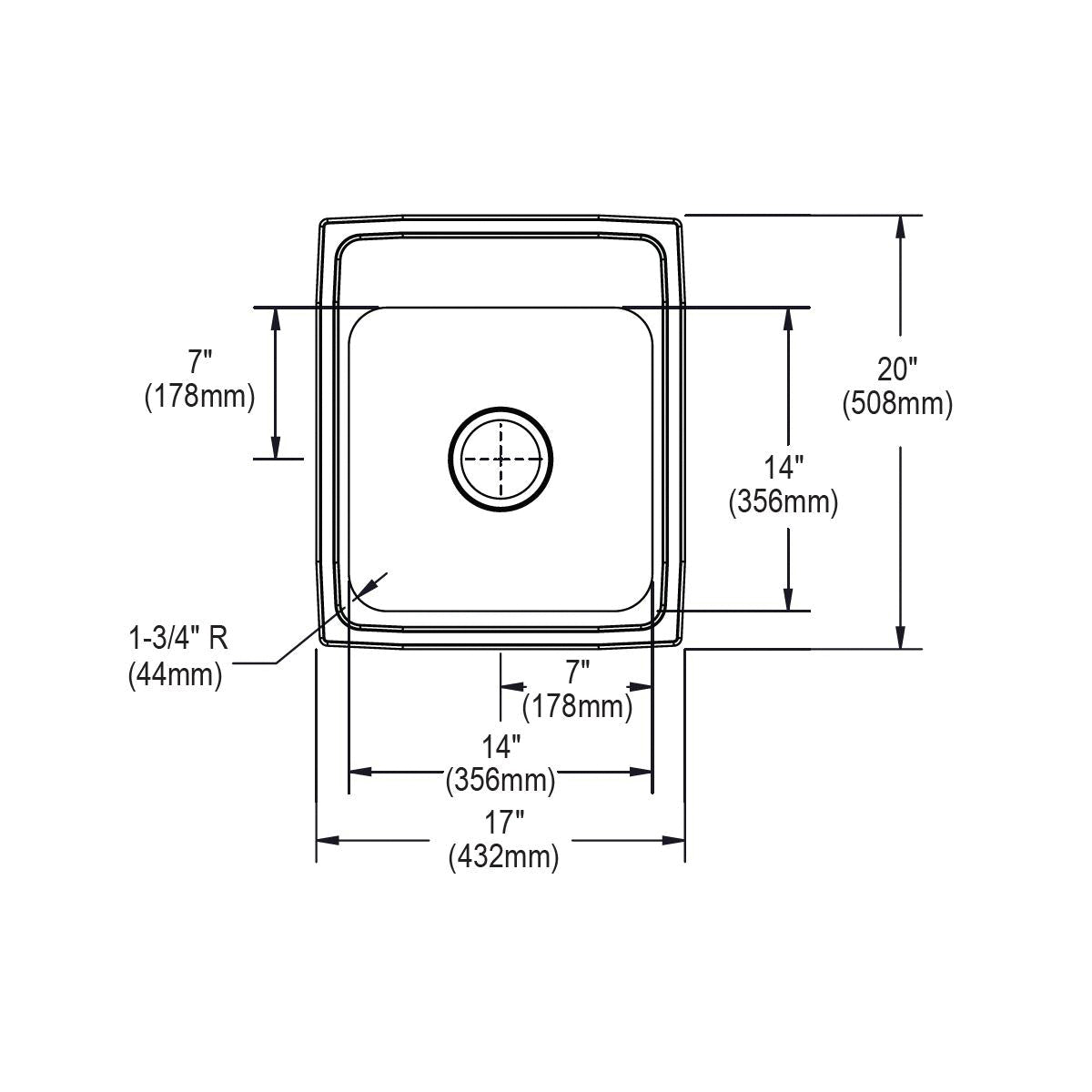 Lustertone Classic - 17" Kitchen Sink and Faucet Kit