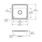 Lustertone Classic - 19" Kitchen Sink - LRADQ1918653