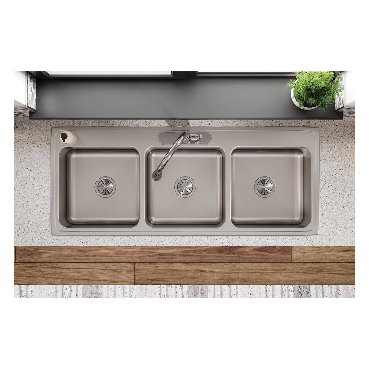 Lustertone Classic - 54" Kitchen Sink - Drop-in