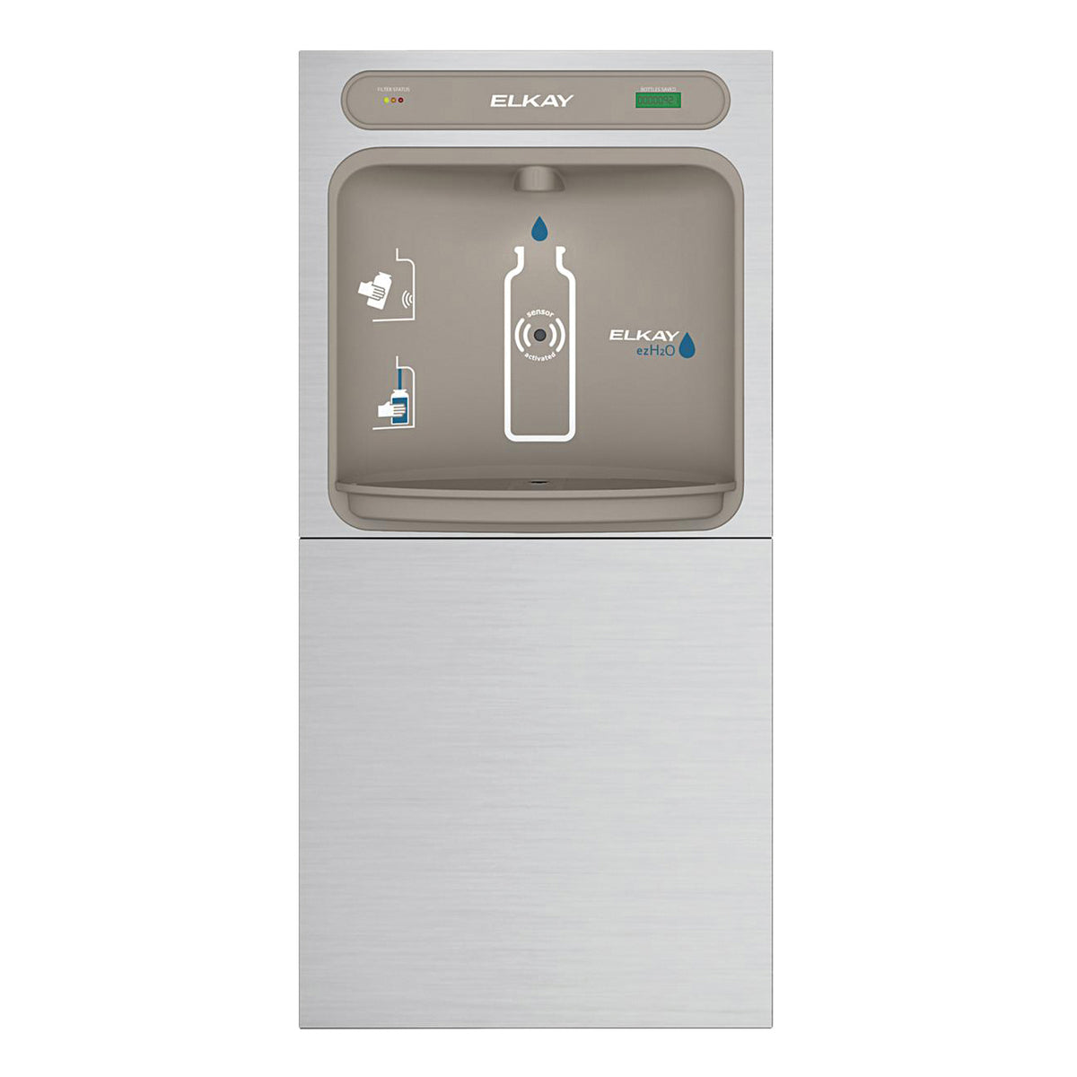 EZH2O - Filtered Bottle Filling Station - Wall Mount - 15 W