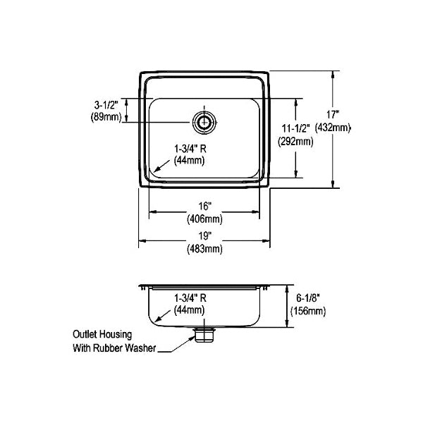 Pacemaker - 19" Bathroom Sink - Drop-in