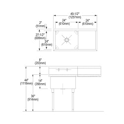 Elkay® SS8124R Scullery Sink