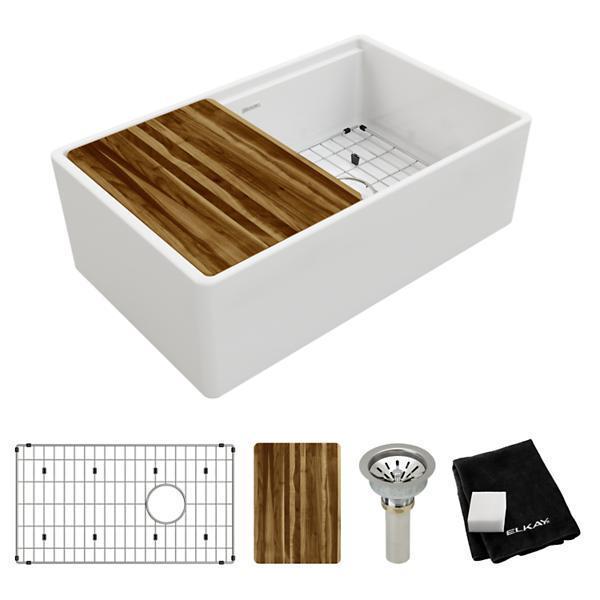 Fireclay - 10-1/8" Kitchen Sink