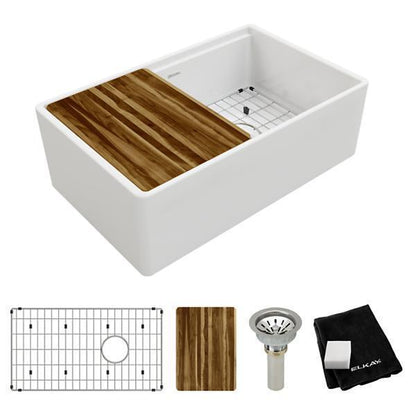 Fireclay - 10-1/8" Kitchen Sink