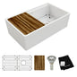 Fireclay - 10-1/8" Kitchen Sink - White