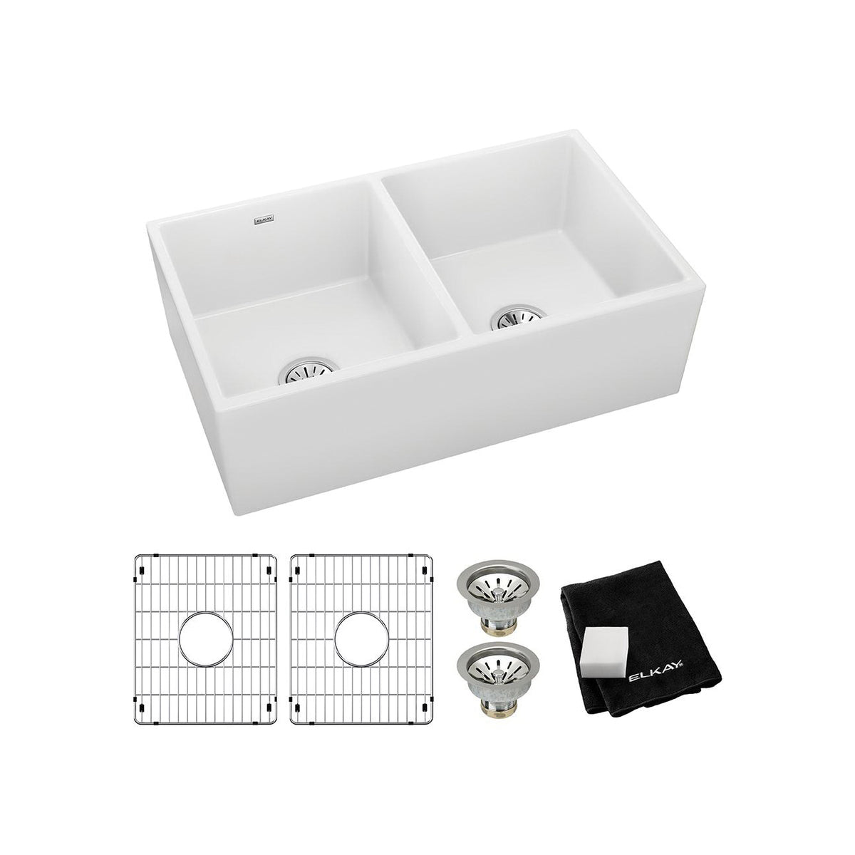 Explore - 33" Transitional Farmhouse Kitchen Sink Kit