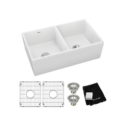 Explore - 33" Transitional Farmhouse Kitchen Sink Kit