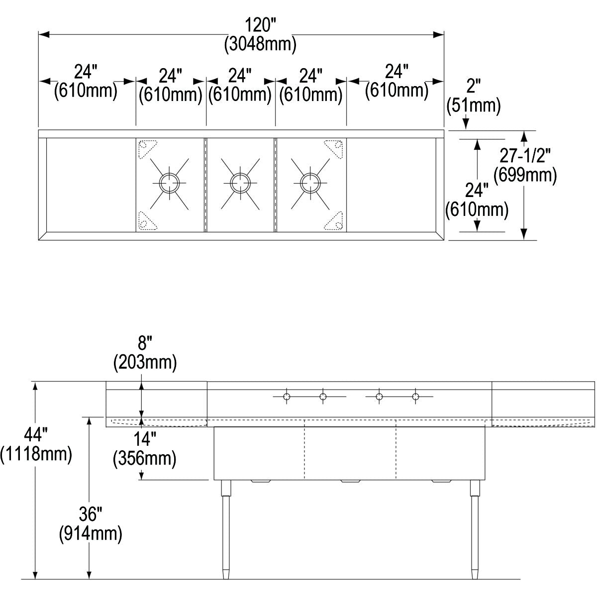 Weldbilt - Scullery Sink - 304 Stainless Steel