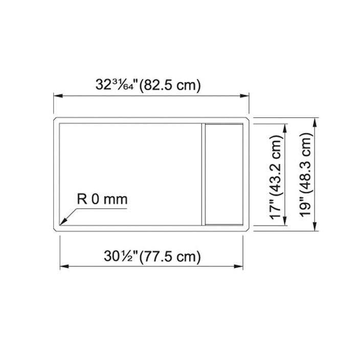 Crystal - 32-1/2" Kitchen Sink - Undermount - Single Bowl