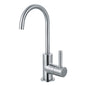 FRANKE Little Butler® Steel Cold Water Dispensing Faucet, Residential, 0.5 gpm Flow Rate, 360 deg Swivel Spout, 1 Handles, Stainlessteel
