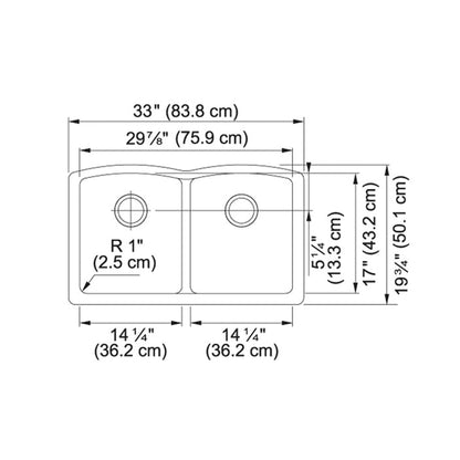 Ellipse - 33" Kitchen Sink - Granite