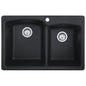 Ellipse - 33" Offset Kitchen Sink - Dual - Granite