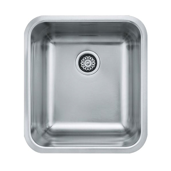 FRANKE GDX11018 Grande Kitchen Sink, Silk, Rectangular Shape, 18 in L x 19-3/4 in W Bowl x 9 in D Bowl, 19-3/4 in L x 21-1/2 in W, Undermount Mounting, 18 ga Stainless Steel