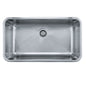 FRANKE GDX11031 Grande Kitchen Sink, Silk, Rectangular Shape, 31 in L x 17 in W Bowl x 9 in D Bowl, 32-3/4 in L x 18-3/4 in W, Undermount Mounting, 18 ga Stainless Steel