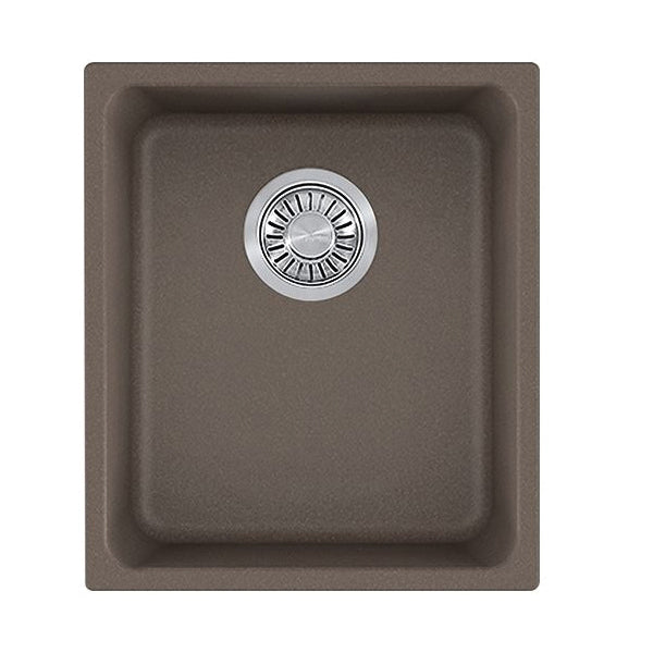 FRANKE KBG11013STO Kubus Kitchen Sink, Storm/Gray, Rectangular Shape, 13-3/8 in L x 15-3/4 in W Bowl x 7-7/8 in D Bowl, 15 in L x 17-5/16 in W x 7-7/8 in D, Undermount Mounting, Granite