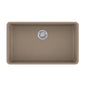 FRANKE KBG11031OYS Kubus Kitchen Sink, Oyster/Tan, Rectangular Shape, 31 in L x 17 in W Bowl x 9-1/2 in D Bowl, 32-3/8 in L x 18-1/4 in W, Undermount Mounting, Granite