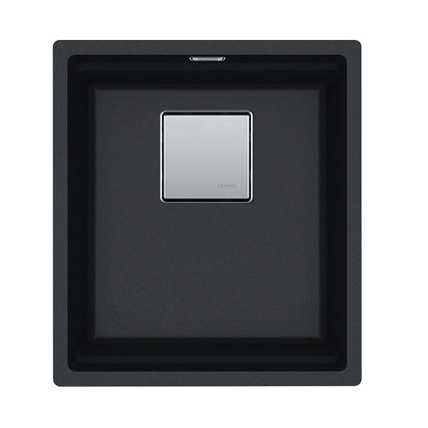 FRANKE PKG11014ONY Peak Kitchen Sink, Onyx, Rectangular Shape, 14-9/16 in L x 16-9/16 in W Bowl x 7-7/8 in D Bowl, 16-1/8 L x 18-1/8 in W, Undermount Mounting, Granite