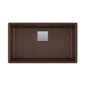 FRANKE PKG11031MOC Peak Kitchen Sink, Mocha, Rectangular Shape, 31 in L x 17-3/4 in W Bowl x 9-1/2 in D Bowl, 32 L x 18-3/4 in W, Undermount Mounting, Granite