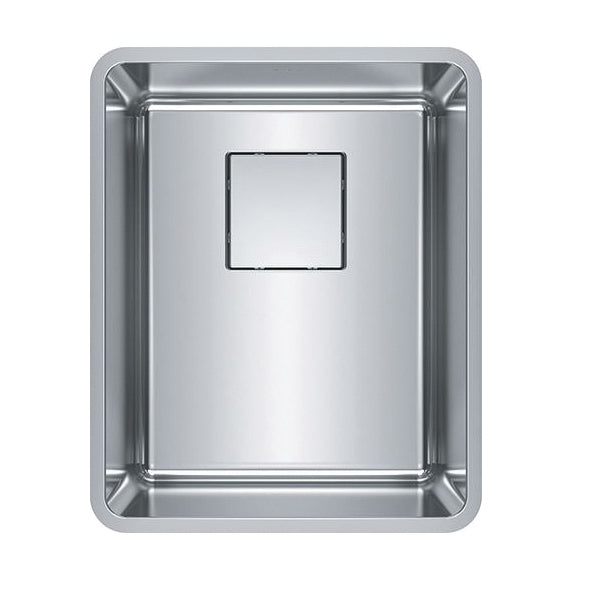 FRANKE PTX110-14 Pescara Kitchen Sink, Pearl, Rectangular Shape, 17 in L x 13-1/2 in W Bowl x 8 in D Bowl, 18-3/16 in L x 14-11/16 in W x 8 in D, Undermount Mounting, 18 ga Stainless Steel