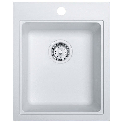 Quantum - 16-3/4" Kitchen Sink - White - Granite
