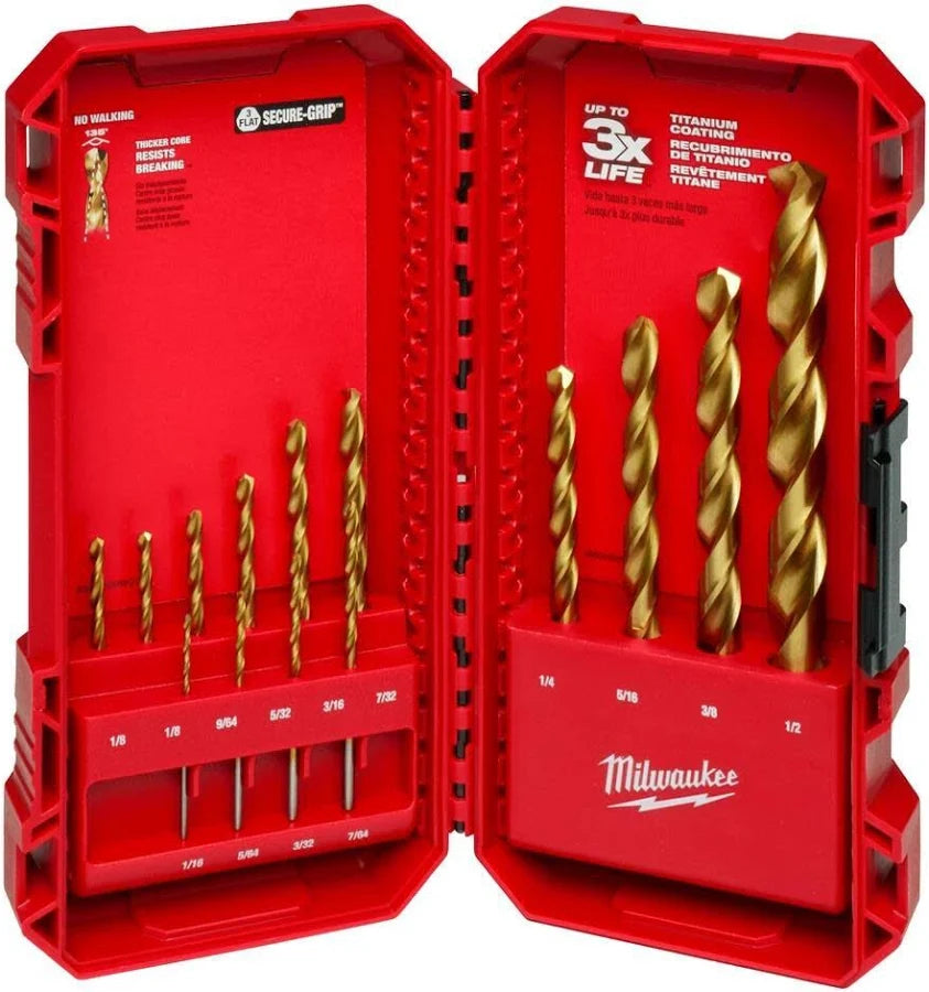 14PC THUNDERBOLT® Titanium Drill Bit Set