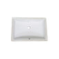 Fairmont Design® S-200WH Sink, Rectangle Shape, 20-3/4 in W x 14-1/4 in D x 8-1/4 in H, Undermount Mounting, Ceramic, White