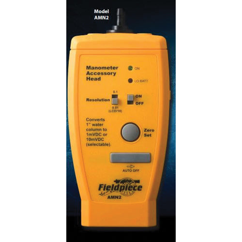 Fieldpiece AMN2 1-Port Manometer Accessory Head, -60 to 60 in WC Measurement Range, 32 to 105 deg F Operating Environment and 15 to 90 % RH