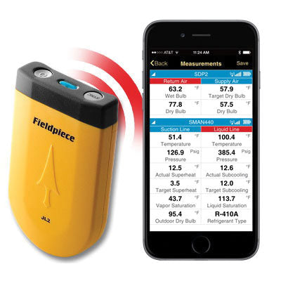Fieldpiece Job Link™ JL2 Wireless Transmitter, Bluetooth Connection