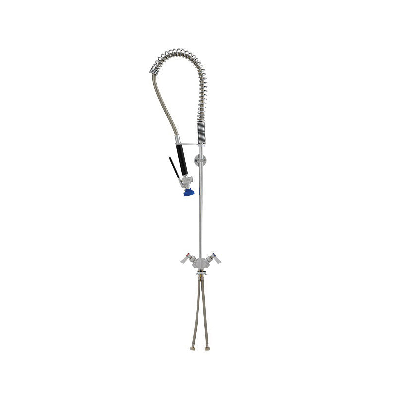 Spring Style Pre-Rinse Faucet Unit with 21" Riser - Brass