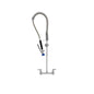 Fisher 53430 Spring Style Pre-Rinse Faucet Unit With 21 in Riser, 1.15 gpm, 8 in Center, Side Spray(Y/N): Yes, Commercial