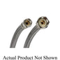 Fluidmaster® PRO SERIES™ PRO1F36 Faucet Connector, 3/8 x 1/2 in Nominal, Compression x FIP End Style, 36 in L, 125 psi Working, 304 Stainless Steel, Import
