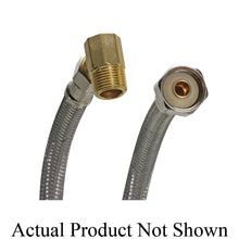 Fluidmaster® Braided Dishwasher Water Supply Connector With MNPT Elbow and Adapter, 3/8 x 1/2 in Nominal, Compression End Style, Stainlessteel