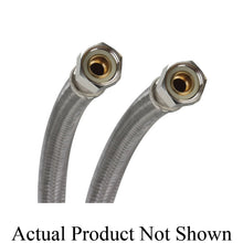 Fluidmaster® 6W48 Braided Dishwasher Water Supply Connector With 3/8 in Elbow, 3/8 in Nominal, Compression End Style, 48 in L, Stainless Steel, Import