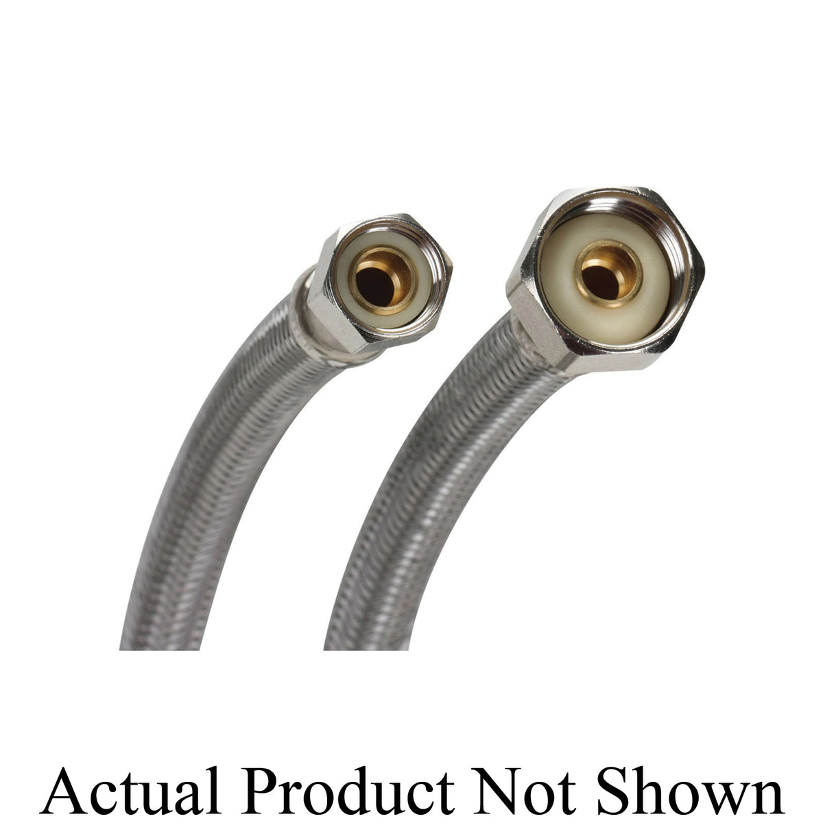 Fluidmaster® Faucet Connector, 1/2 in Nominal, Compression x FNPT End Style, 125 psi Working, 304 Stainless Steel, Import