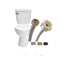 Fluidmaster® CLICK SEAL® B1T20CS Universal Toilet Connector, 3/8 x 7/8 in Nominal, Compression x Ballcock End Style, 20 in L, 125 psi Working, 304 Stainless Steel, Import