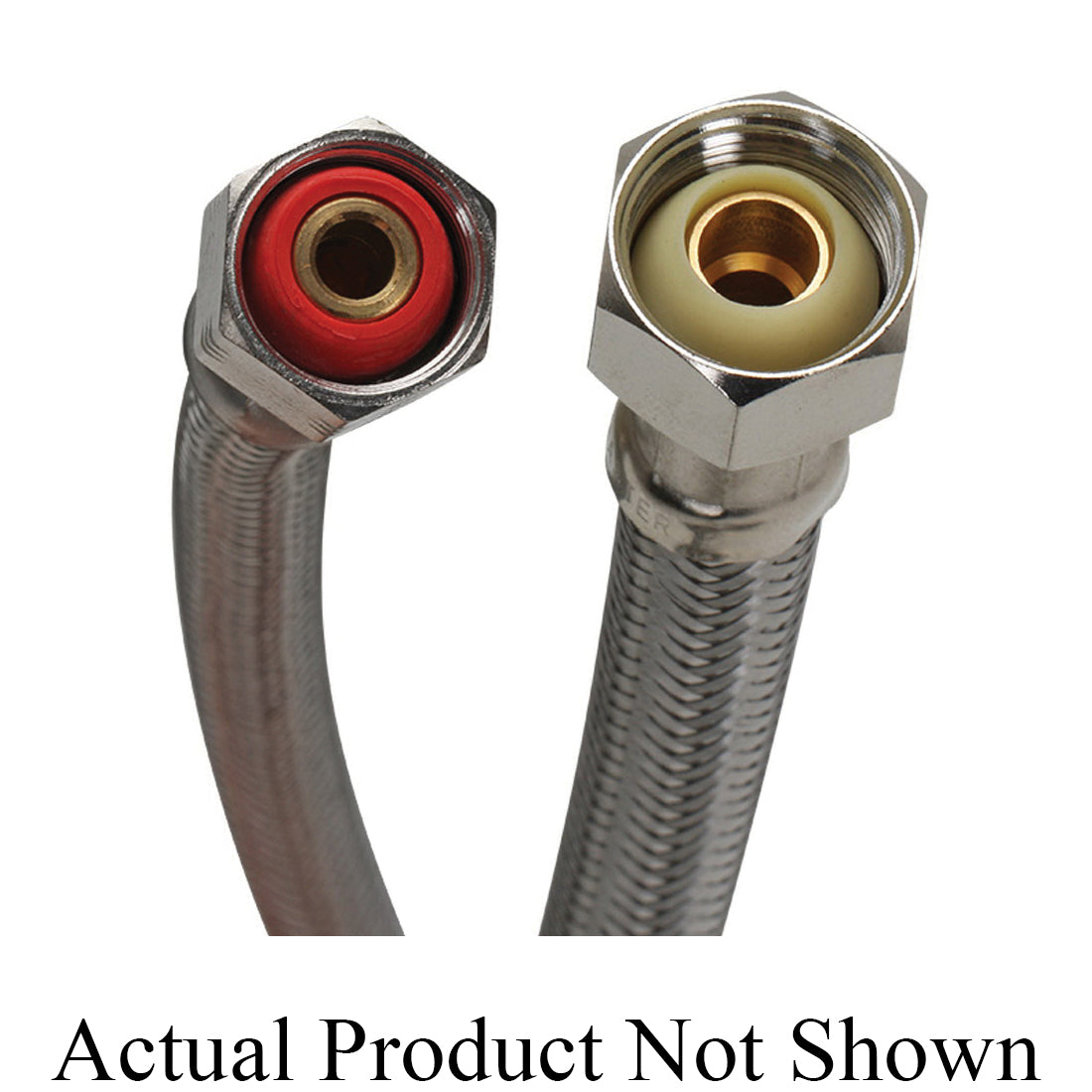 Fluidmaster® Faucet Connector, 1/2 in Nominal, Compression x FNPT End Style, 125 psi Working, 304 Stainless Steel, Import