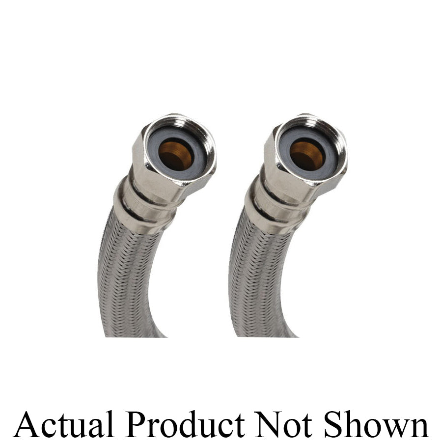 Fluidmaster® B3H18 Water Heater Connector, 3/4 in Nominal, MNPT x FNPT End Style, 18 in L, 125 psi Working, 304 Stainless Steel, Import