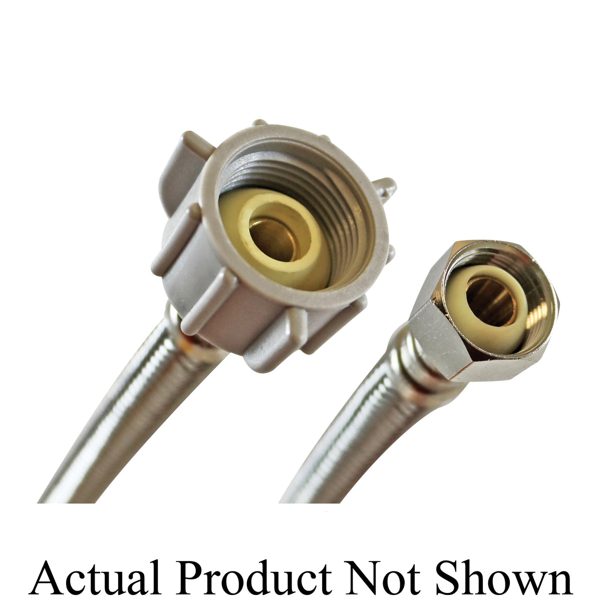 Fluidmaster® Toilet Connector, 1/2 x 7/8 in Nominal, Compression x Ballcock End Style, 125 psi Working, 304 Stainless Steel, Import