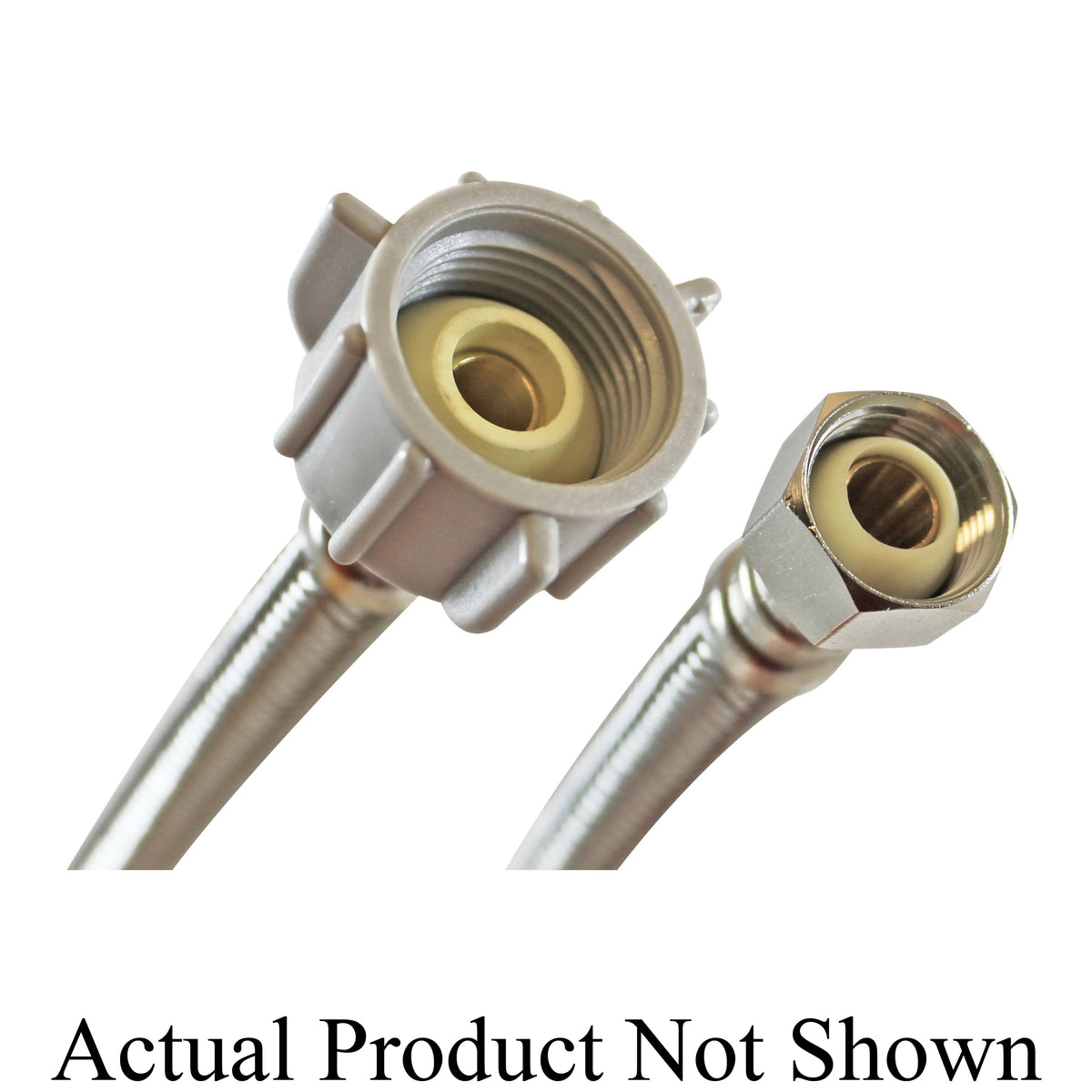 Fluidmaster® Toilet Connector, 1/2 x 7/8 in Nominal, Compression x Ballcock End Style, 125 psi Working, 304 Stainless Steel, Import