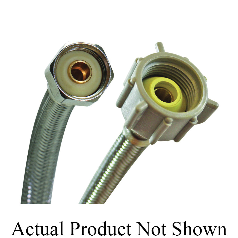 Fluidmaster® FITS-ALL™ B4T12U Universal Toilet Connector, 7/8 in Nominal, Compression x Ballcock End Style, 12 in L, 125 psi Working, 304 Stainless Steel, Import