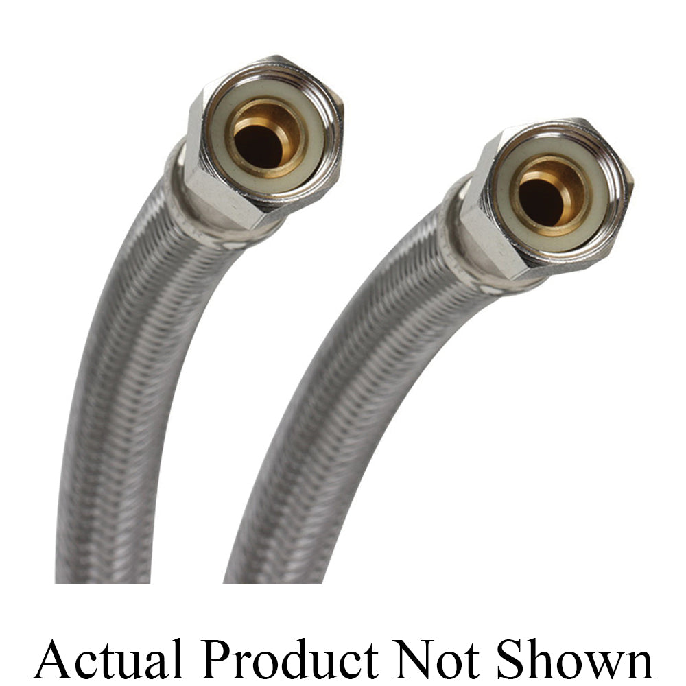 Fluidmaster® B6F Faucet Connector, Fluidmaster® Faucet Connector, 3/8 in Nominal, Compression End Style, 125 psi Working, 304 Stainless Steel, Import