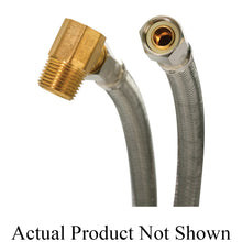Fluidmaster® Braided Dishwasher Water Supply Connector With 3/8 in MNPT Elbow, 3/8 in Nominal, Compression End Style, Stainless Steel, Import