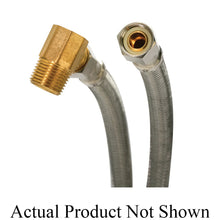 Fluidmaster® Braided Dishwasher Water Supply Connector With 3/8 in MNPT Elbow, 3/8 in Nominal, Compression End Style, Stainless Steel, Import