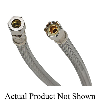 Fluidmaster® B8F Faucet Connector, Fluidmaster® Faucet Connector, 3/8 in Nominal, Compression End Style, 125 psi Working, 304 Stainless Steel, Import