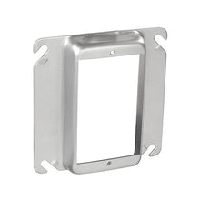 GARVIN® 52C14 1-Gang Square Device Ring, 4 in L x 4 in W, Steel, 3/4 in Raised