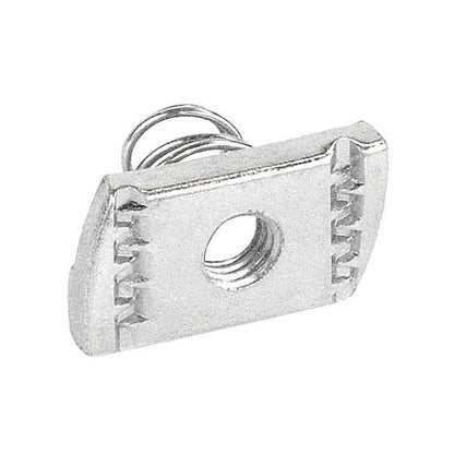 Short Spring Nut - Steel - 1/4-20 Unc Thread