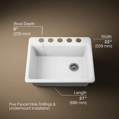 Riverby® 27" Undermount Single-Bowl Kitchen Sink