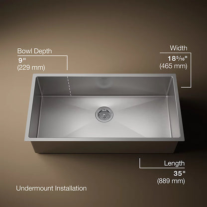Strive® 35" Undermount Single-Bowl Kitchen Sink