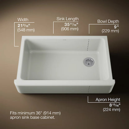 Whitehaven® 35-3/4" Undermount Single-Bowl Farmhouse Kitchen Sink