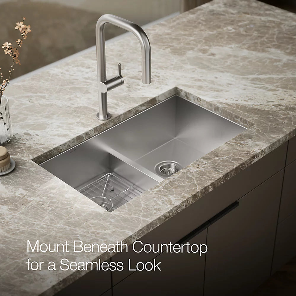 Vault™ Smart Divide® 33" Top/Undermount Double-Bowl Kitchen Sink